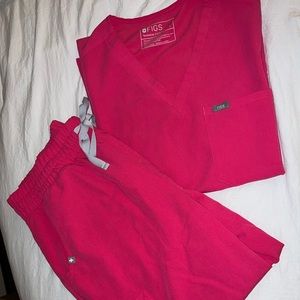 Shocking pink large Catarina large high waisted joggers